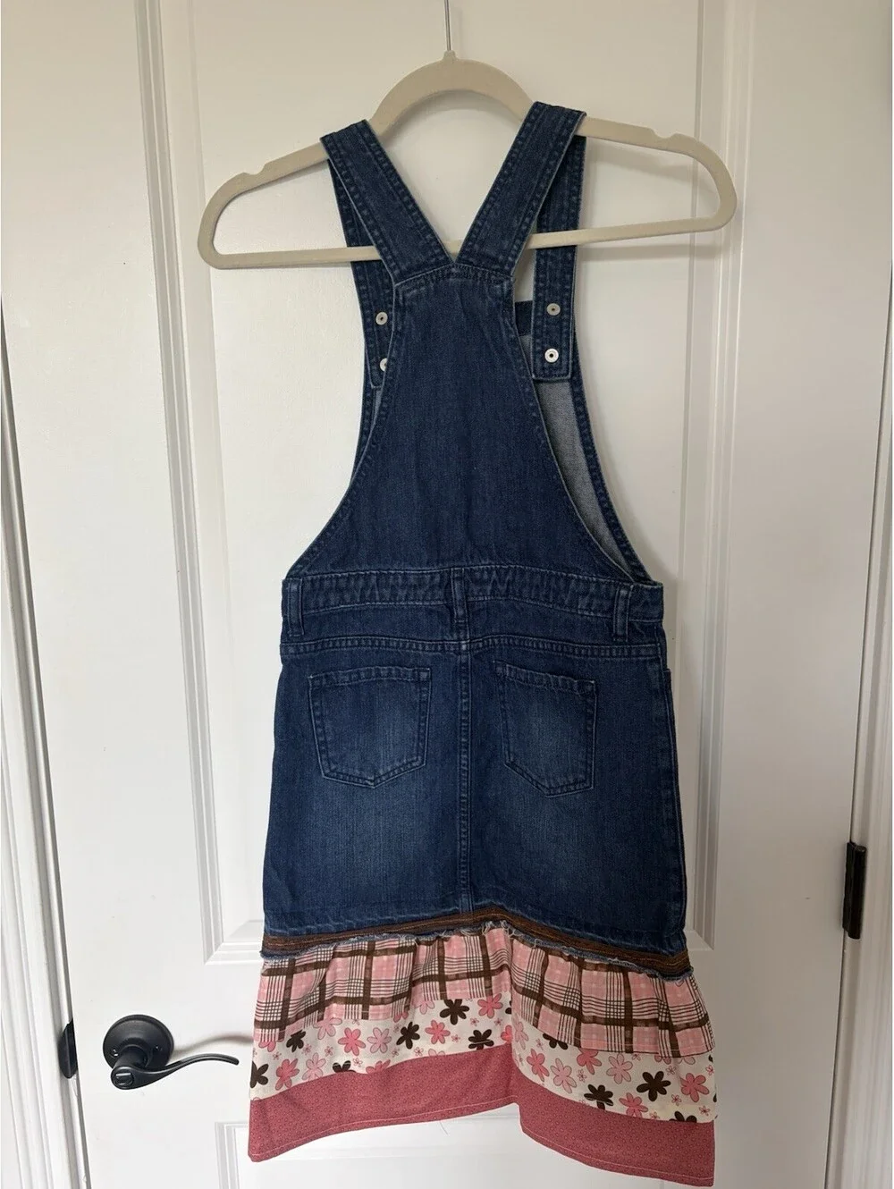 The Childrens Place Denim Overalls Girls Size 8 Ruffles Boho
